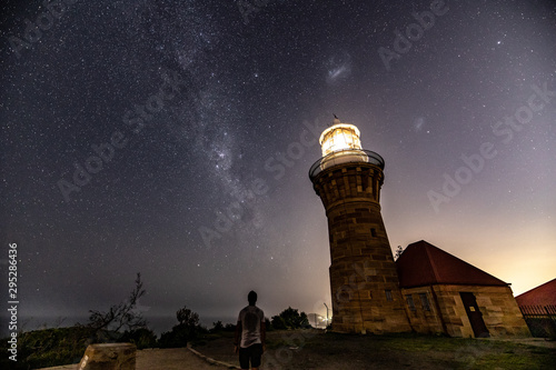 lighthouse with milkyway
