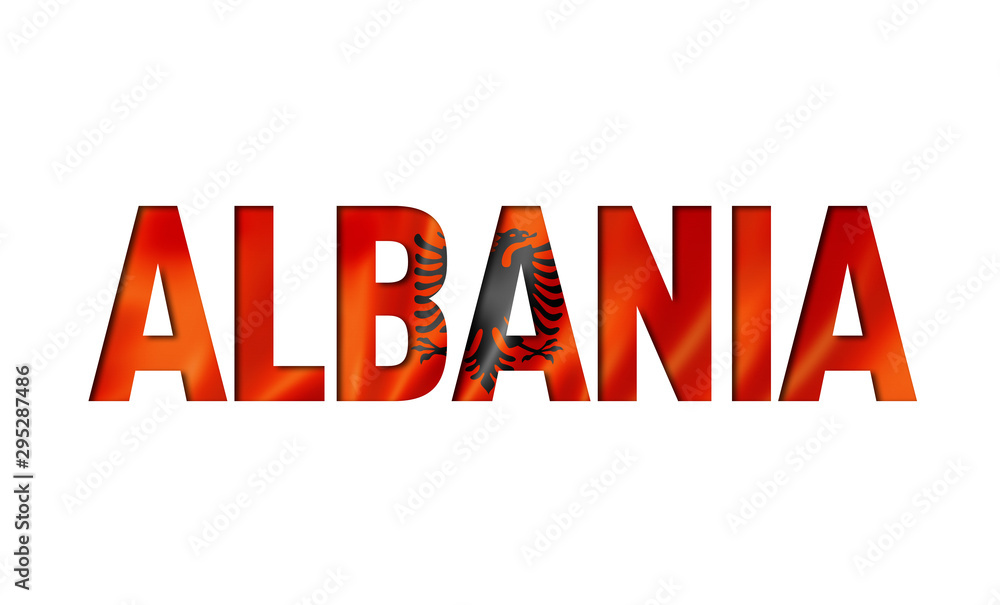 albanian flag text font