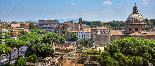 Canvas Print Rome Italy beautiful old capital city center Colosseum