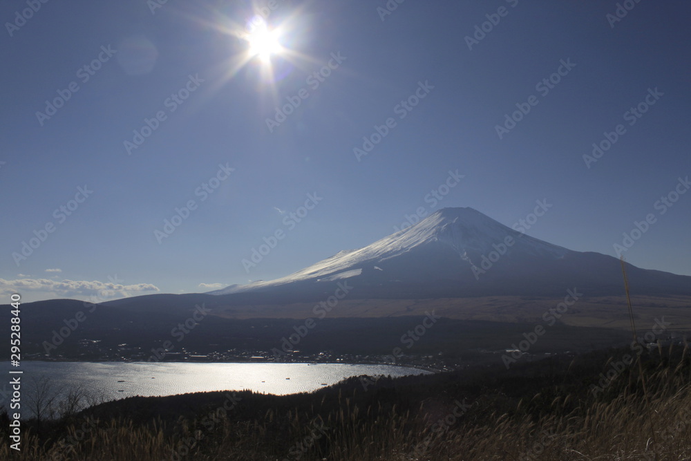 石割山から見る.富士山