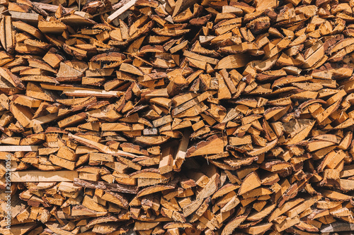 stacks of firewood. firewood for the winter, .dry chopped pile of firewood. wall of fire wood background.