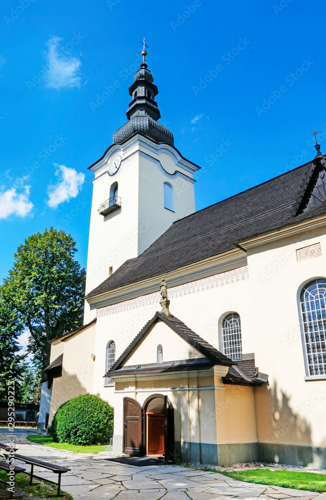 NOWY TARG, POLAND - SEPTEMBER 12, 2019: St Catherine church