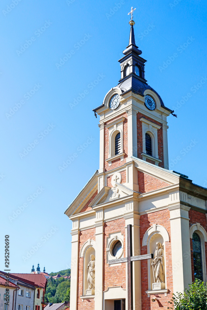 KALWARIA ZEBRZYDOWSKA, POLAND - SEPTEMBER 05, 2019: St Joseph church in city center