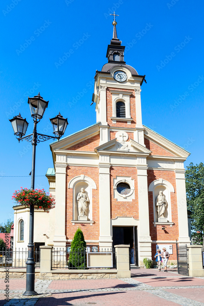 KALWARIA ZEBRZYDOWSKA, POLAND - SEPTEMBER 05, 2019: St Joseph church in city center