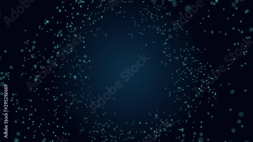 Empty copy space with abstract background motion transformation of dots flow swirls wave with of future innovation technology digital business with decentralize communication connection concept