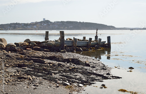 Low tide on the Atlantic ocean