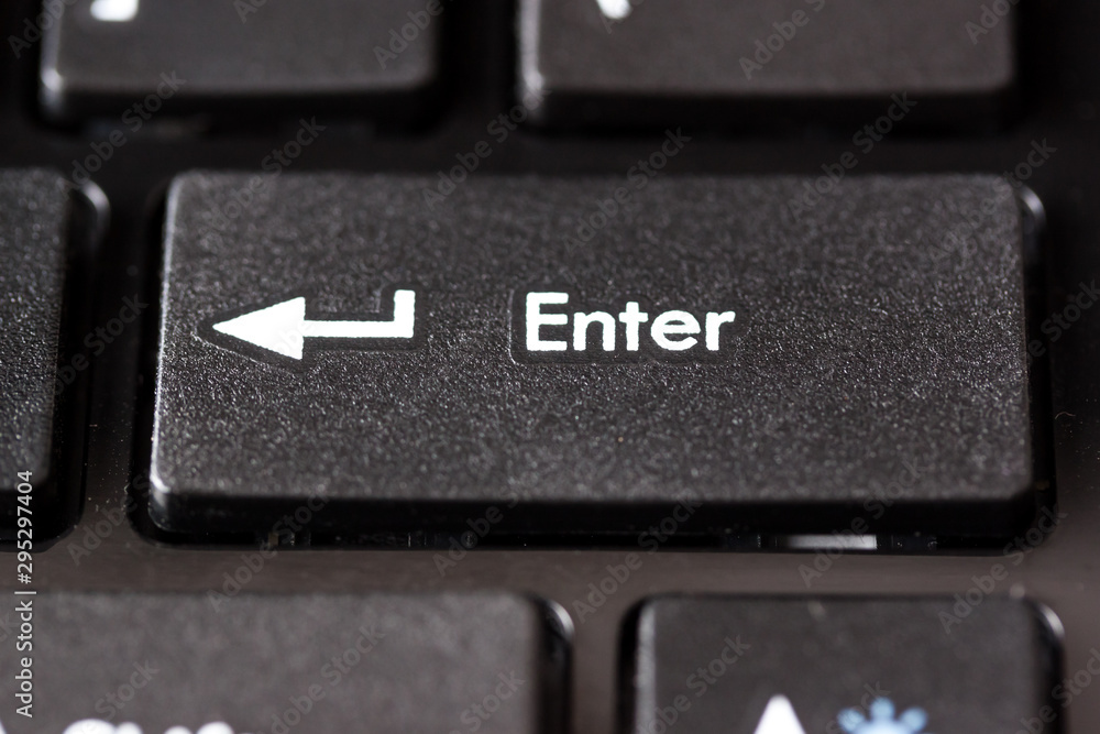 Enter button on computer keyboard. Electronic and technology concept. Enter button on computer keyboard. Electronic and technology concept.