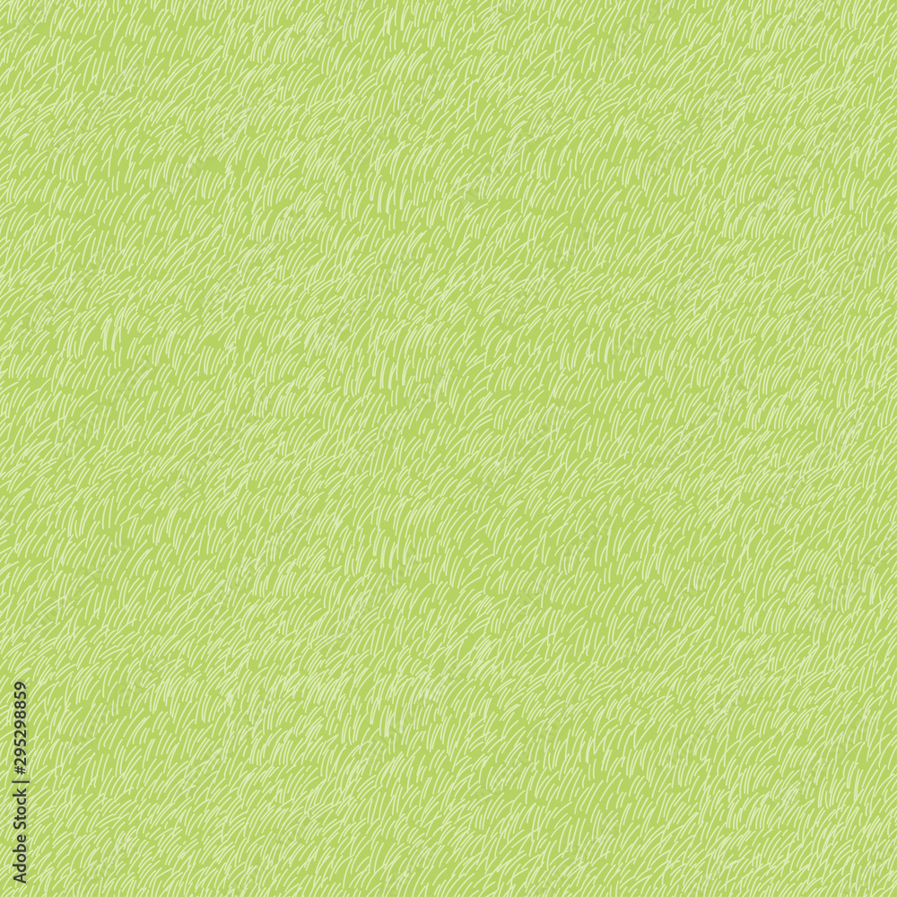 Cartoon seamless green grass in summer,Vector pattern nature lawn field texture, Cute meadow in spring,