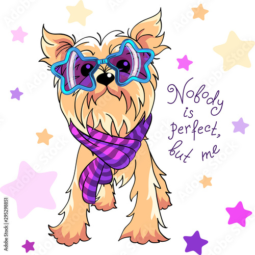 Vector Yorkshire terrier dog