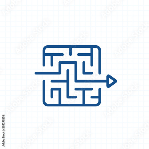 Arrow Through Maze - Ink Stroke Icons