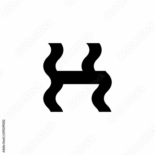 Vector Wave Heat Logo Letter K