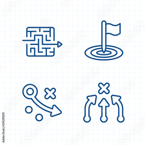 Reaching Goals - Ink Stroke Icons