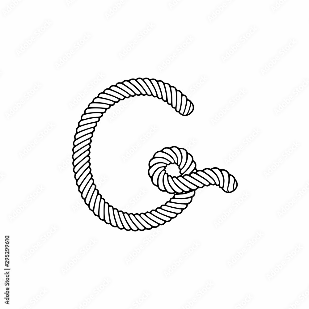 Vector Rope Logo Letter G Vector Rope Logo Letter G