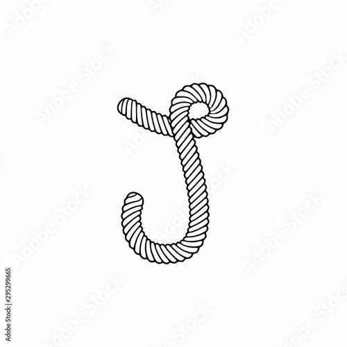Vector Rope Logo Letter J