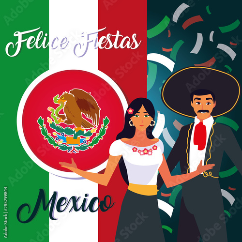 couple of people with mariachi costumes