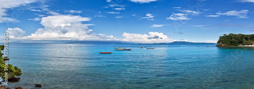 Marine landscape with views of the neighboring island. The Island Of Mindoro, Philippines.