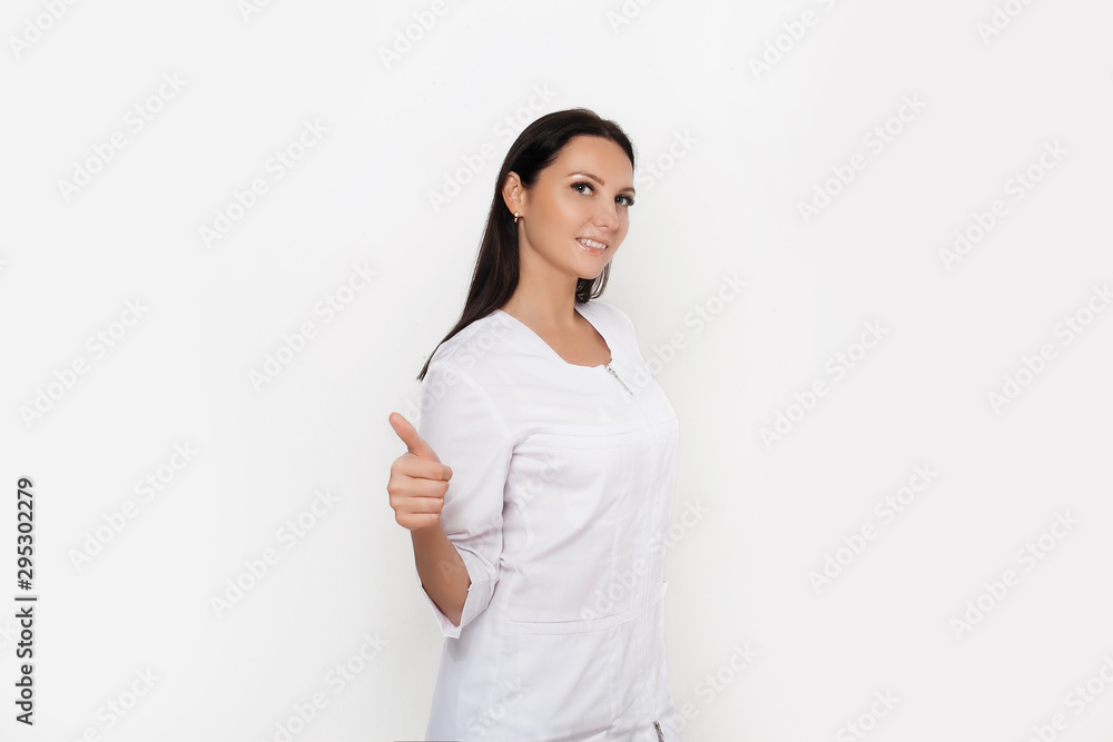 Beautiful female doctor making Beautiful female doctor making