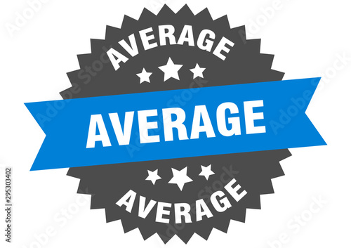 average sign. average blue-black circular band label