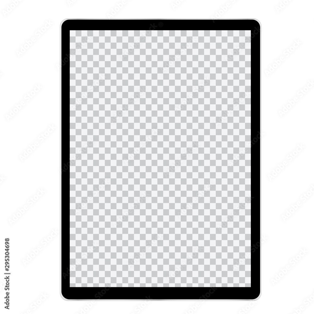 Illustration of tablet or mobile phone with blank screen and black frame. With space for text, vector Illustration of tablet or mobile phone with blank screen and black frame. With space for text, vector