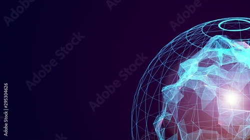 Motion loop intro copy space for digital innovation technology future fintech business abstract concept in international world global communication network blockchain decentralize linkage transaction