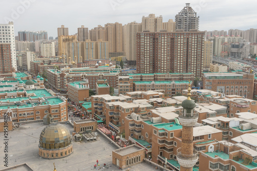 Urumqi, China - capital of the Xinjiang Uygur Autonomous Region, Urumqi displays several wonderful landmarks. Here in particular the city's skyline