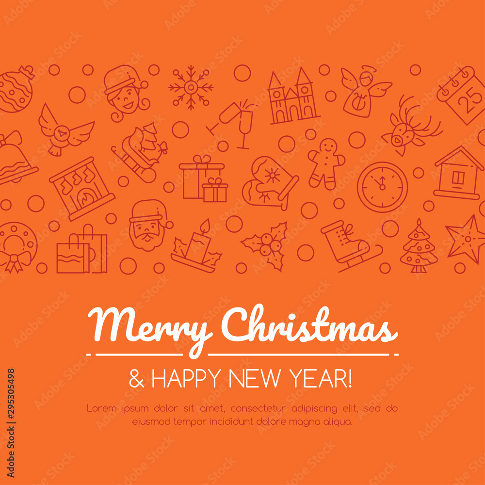 Merry christmas and happy new year social media banner layout Merry christmas and happy new year social media banner layout
