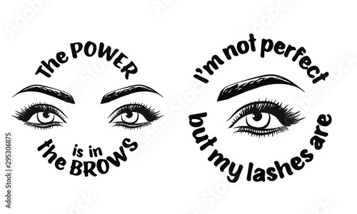 Eyelash Extension Guide. Different types of false eyelashes. Infographic vector illustration, Template for makeup and cosmetic procedures, Training poster, Certificate for the school masters of the ey