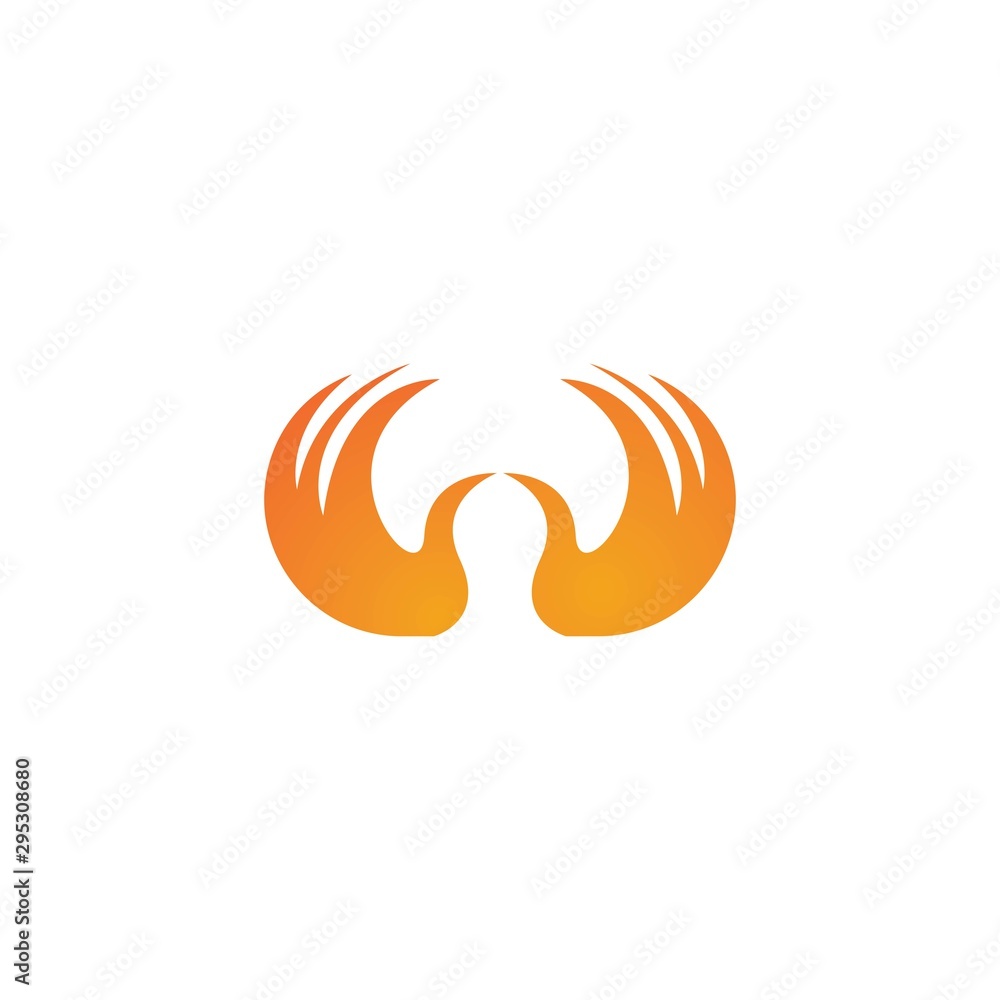 Obraz premium Flame logo template vector