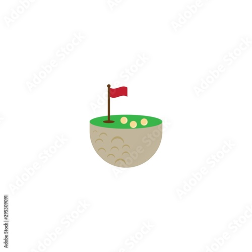 Golf logo template vector icon design