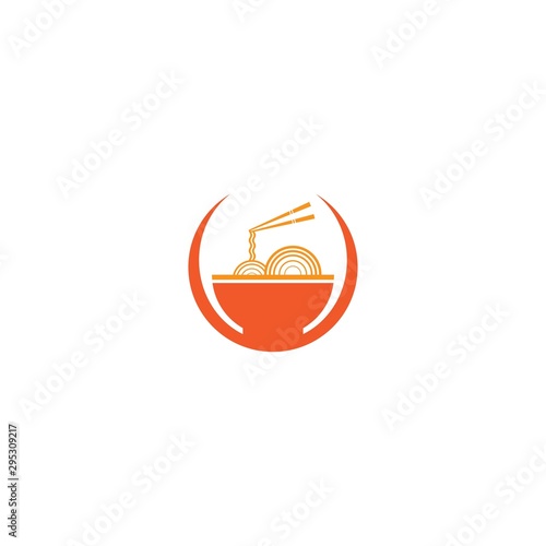 Noodle logo template vector icon design