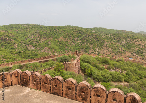 Jaigarh fort remparts, Rajasthan, Amer, India photo