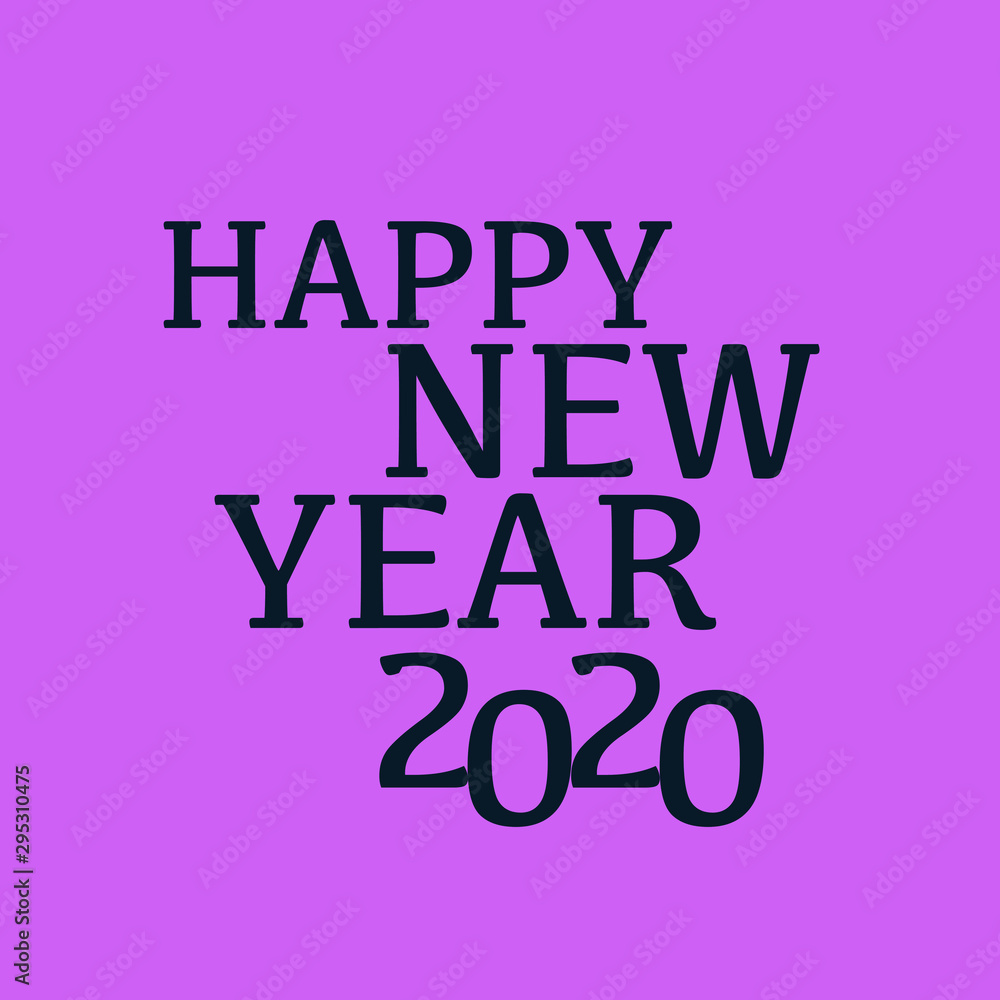 Happy New Year 2020 Text Design Patter, Vector illustration. Happy New Year 2020 Text Design Patter, Vector illustration.