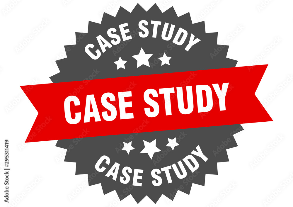 case study sign. case study red-black circular band label case study sign. case study red-black circular band label