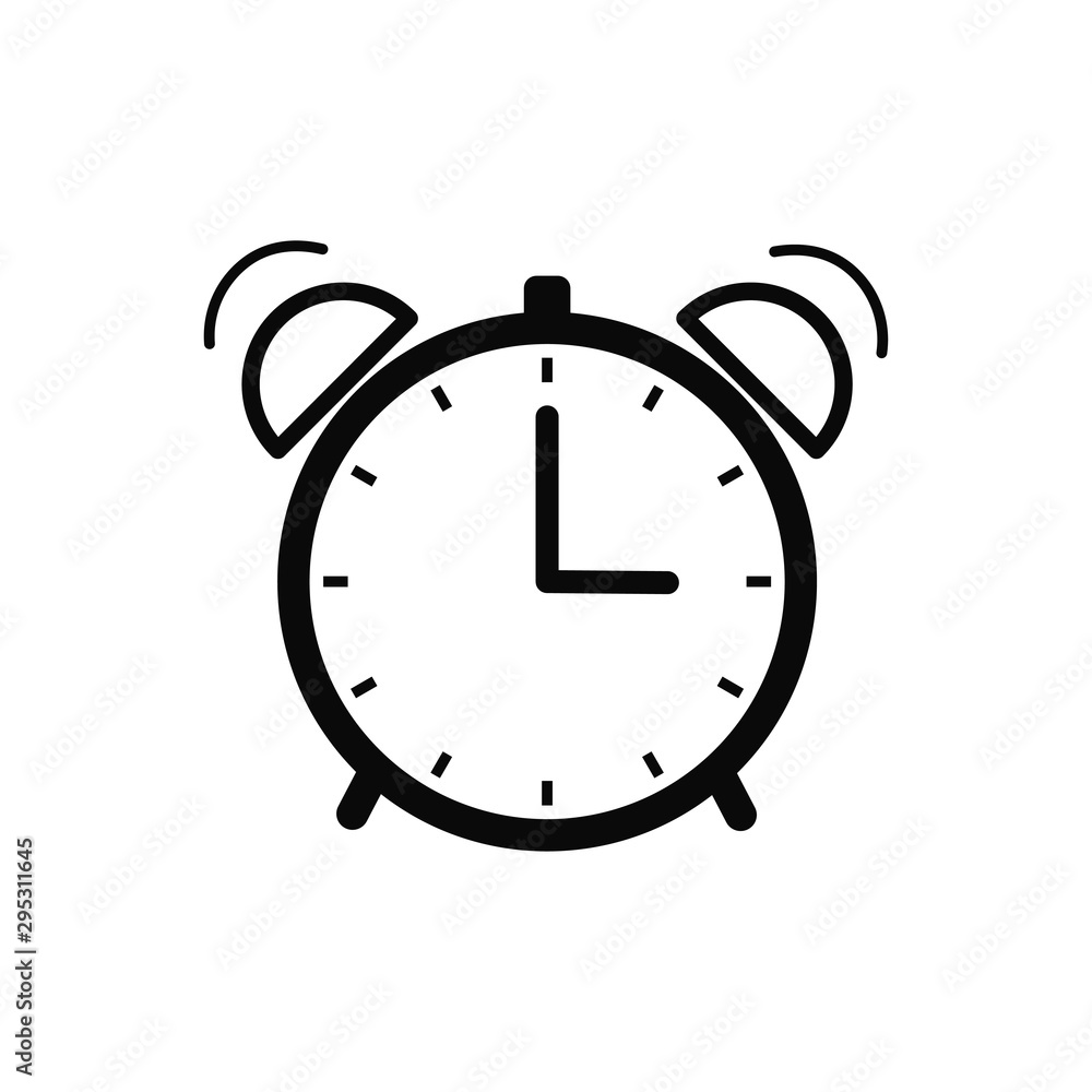 clock icon trendy flat design clock icon trendy flat design