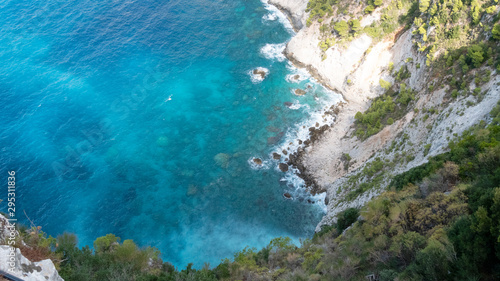 View from above on the west coast of Zakynthos