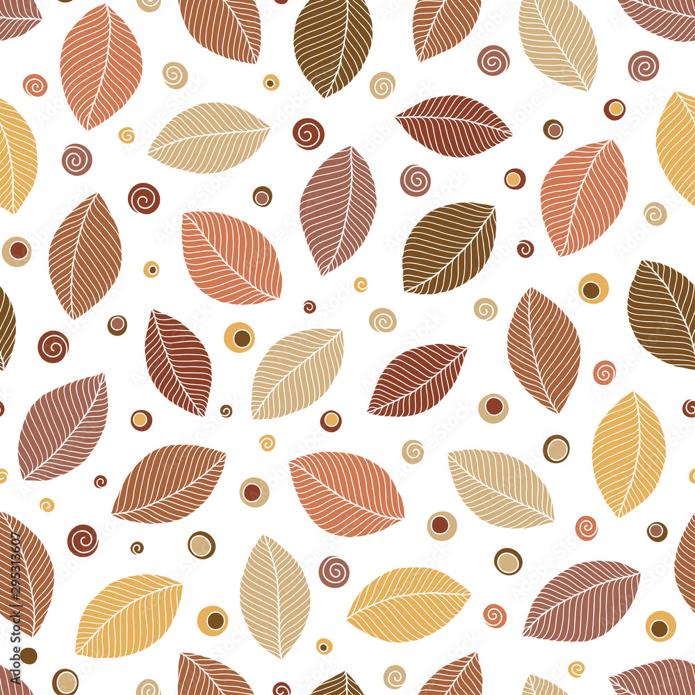 Hand drawn leaves on white background Hand drawn leaves on white background