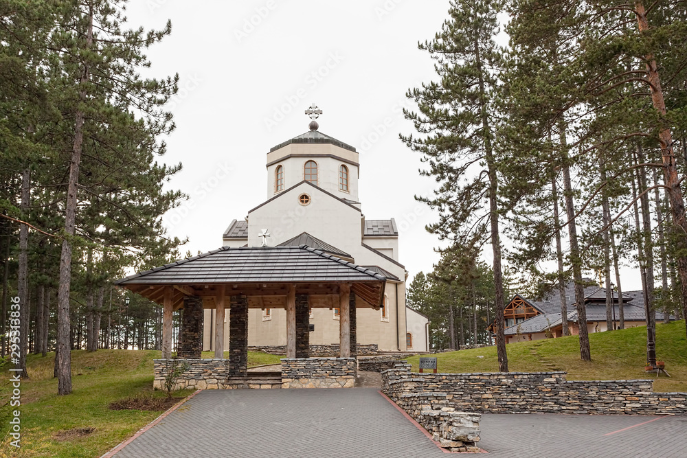 Fototapeta premium Church of Holy Transfiguration on Zlatibor mountain, Serbia