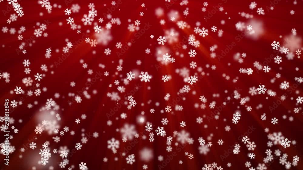 4K Christmas Motion Background, Snowfall With White Snow Flakes Red Background 4K Christmas Motion Background, Snowfall With White Snow Flakes Red Background