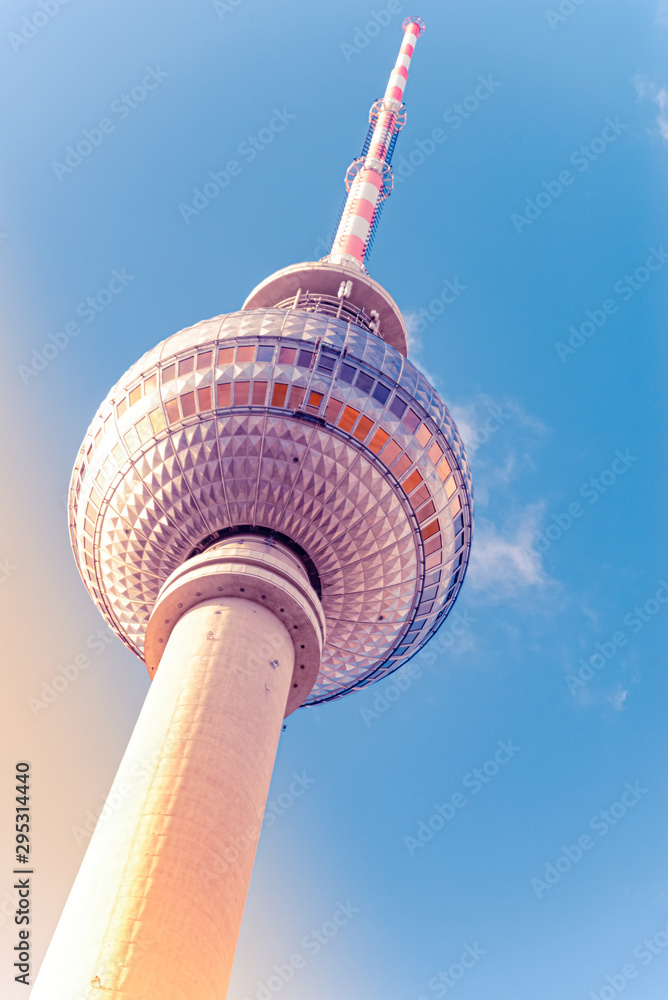 The TV tower in Berlin capital Germany - obrazy, fototapety, plakaty 
