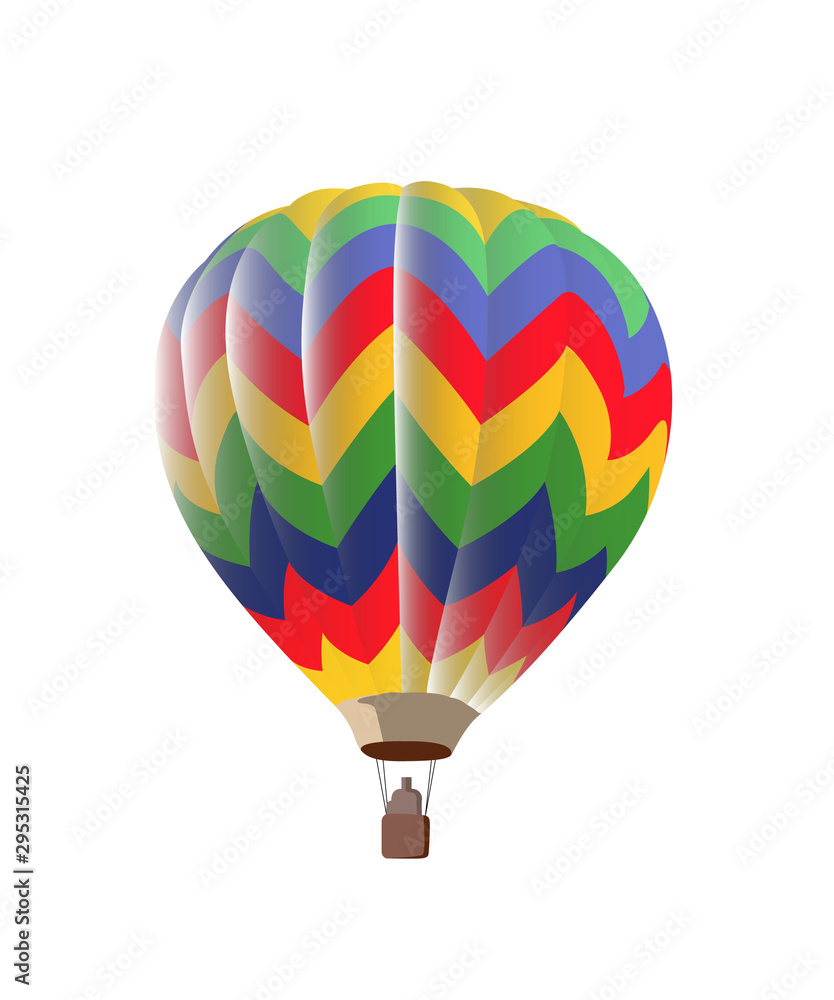 Fototapeta premium balloon aeronautics realistic vector illustration isolated