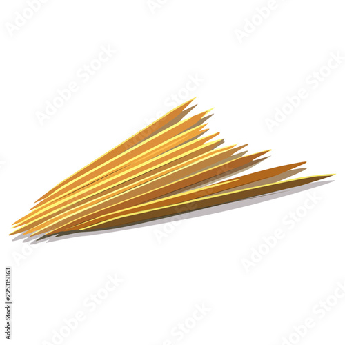 tooth pick realistic vector illustration isolated