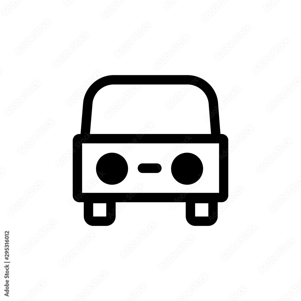 Car line icon, outline vector sign, linear pictogram isolated on white. Vehicle symbol, logo illustration Car line icon, outline vector sign, linear pictogram isolated on white. Vehicle symbol, logo illustration