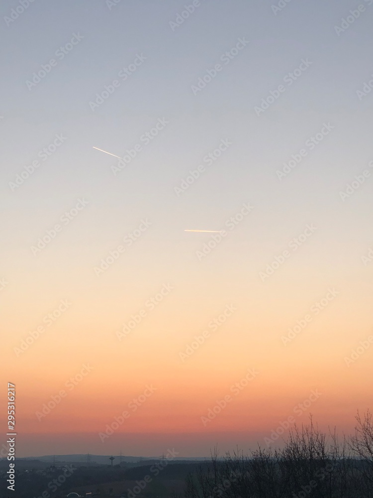 Fototapeta premium sunset over lake