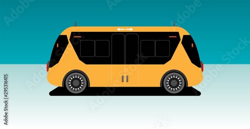Driverless Autonomous inside Airport  bus