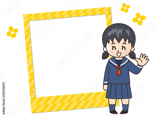 中高生の女子　写真フレーム
