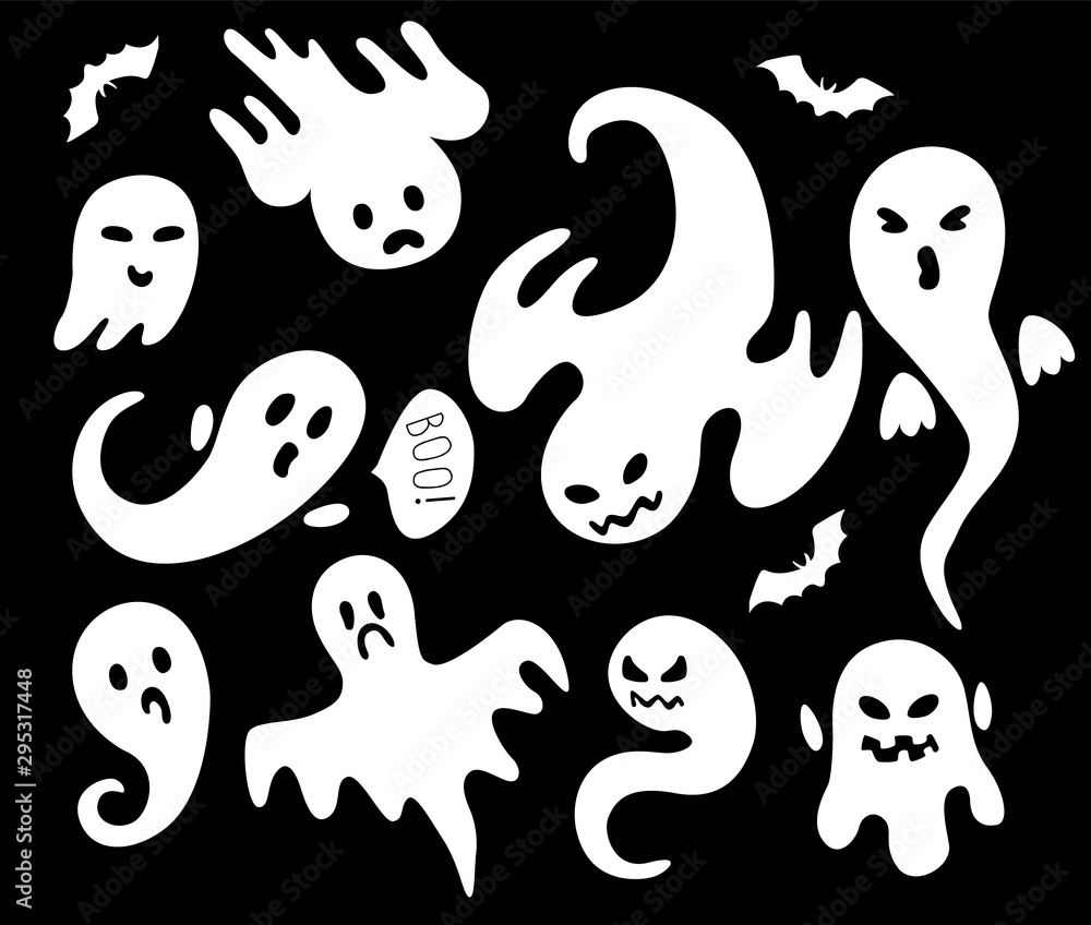 Scary white ghosts Scary white ghosts