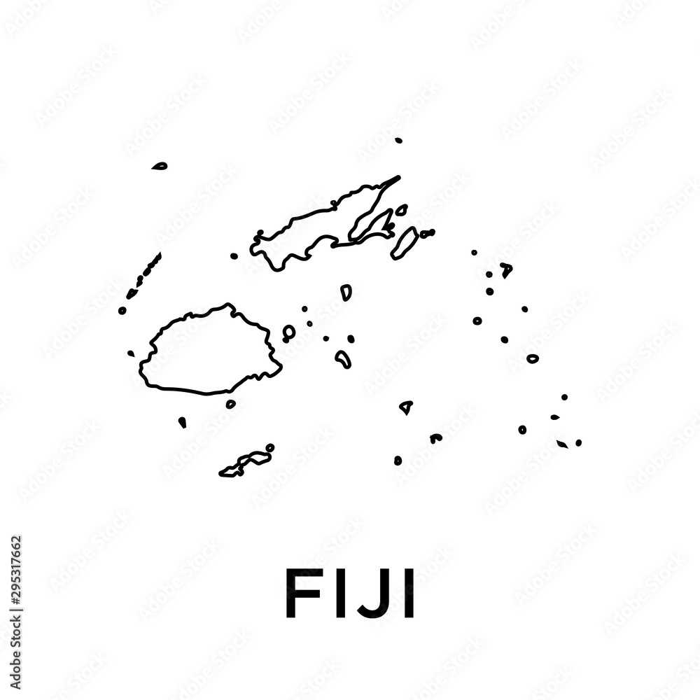 Fototapeta premium Fiji map vector design template