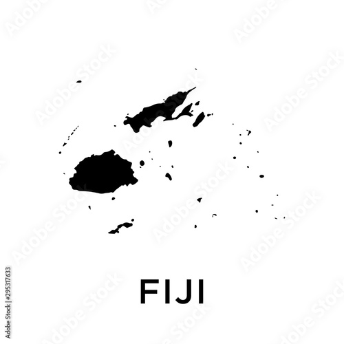 Fiji map vector design template