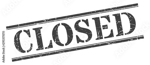 closed stamp. closed square grunge sign. closed