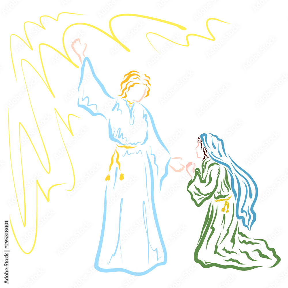 The future mother of the Savior learns from the angel about the will of God The future mother of the Savior learns from the angel about the will of God